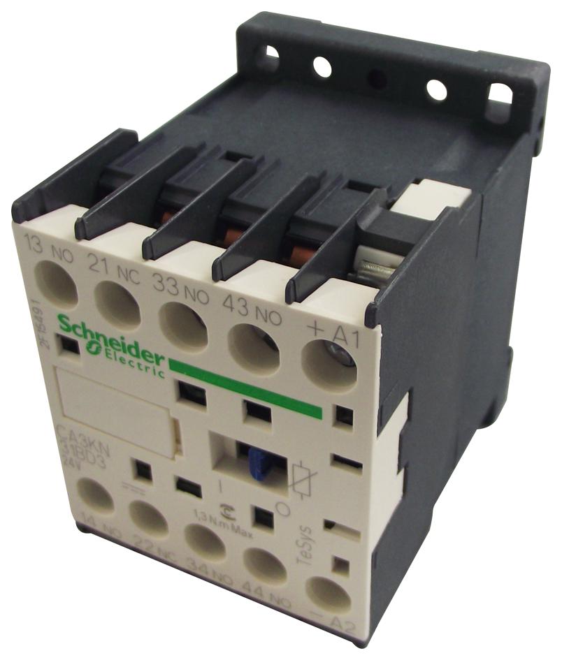 Schneider Electric Ca3Kn31Bd3 Contactor, 3Pst-No/spst-Nc, 24V, Dinrail