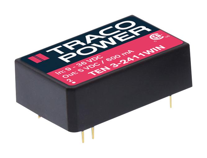 TRACO Power Ten 3-2410Win Dc-Dc Converter, 3.3V, 0.75A, Dip