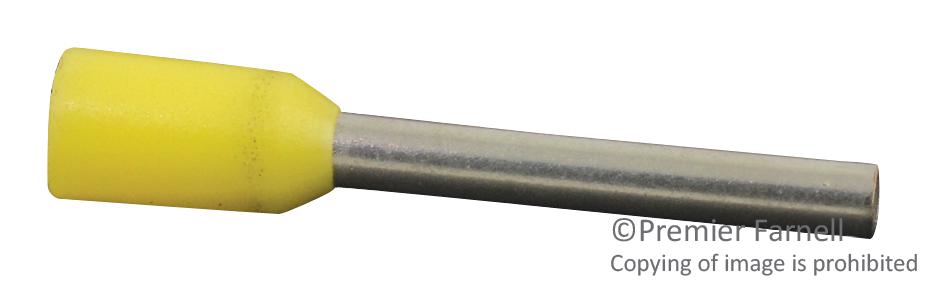 WAGO 216-301 Terminal, Wire Ferrule, 24Awg, Yellow