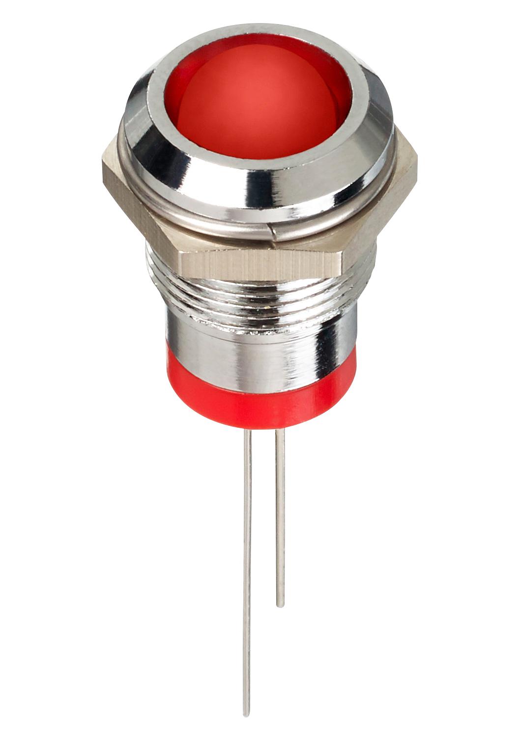 APEM Q12P6Cxxr02 Led Indicator, Panel, 12mm, Red, 2V