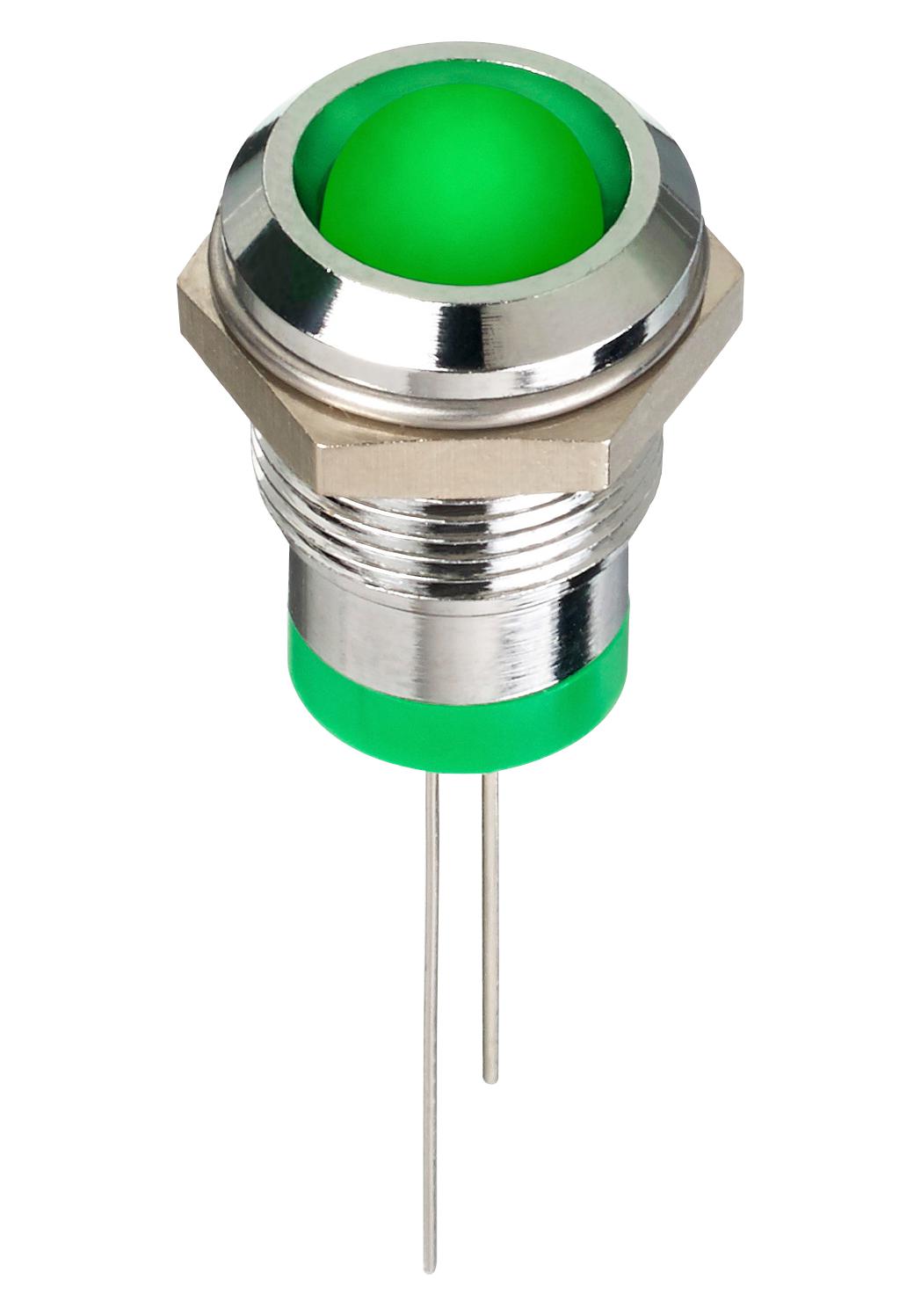 APEM Q12P6Cxxg02 Led Indicator, Panel, 12mm, Green, 2V