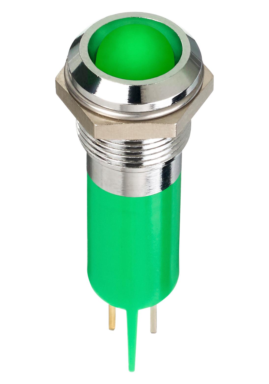 APEM Q12P1Cxxhg24E Led Indicator, Panel, 12mm, Green, 24V