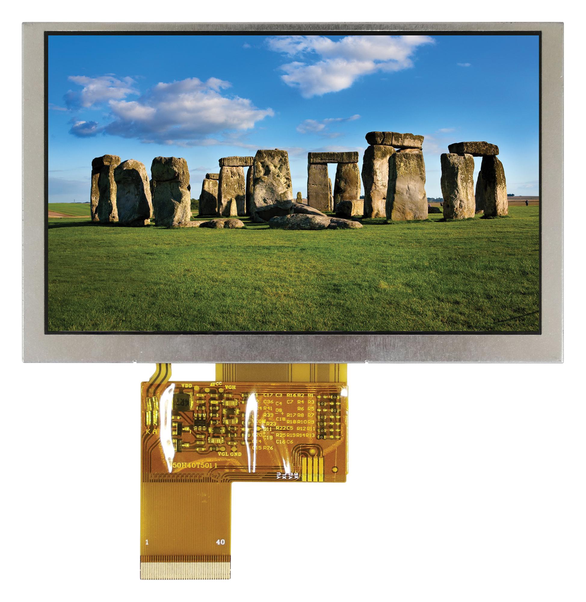 Midas Displays Mct050Tc0W800480Lml Display, Tft Lcd, 5, Transmissive