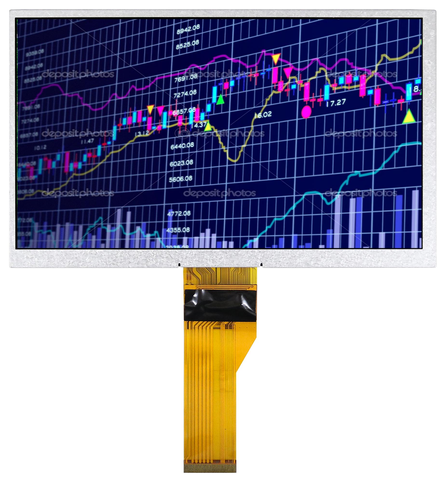 Midas Displays Mct070La12W1024600Lml Display, Tft Lcd, 7, Transmissive