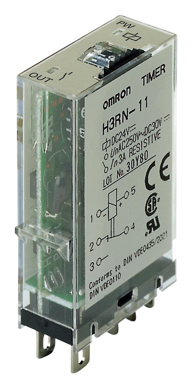 Omron Industrial Automation H3Rn-1  Dc24 Multifunction Timer, 0.1S-10Min, Spdt