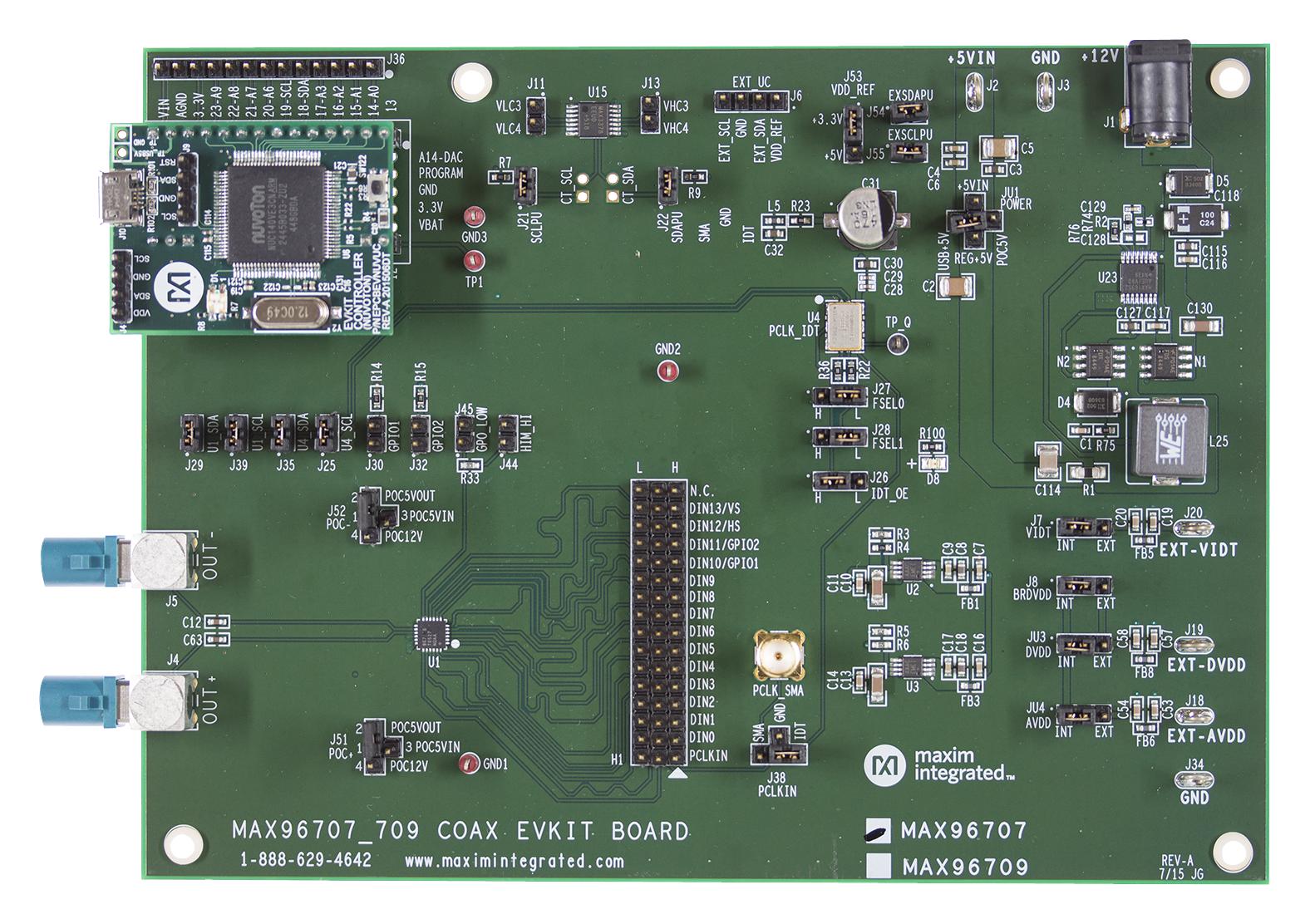 Analog Devices Max96707Coaxevkit# Evaluation Board, Gmsl Serializer