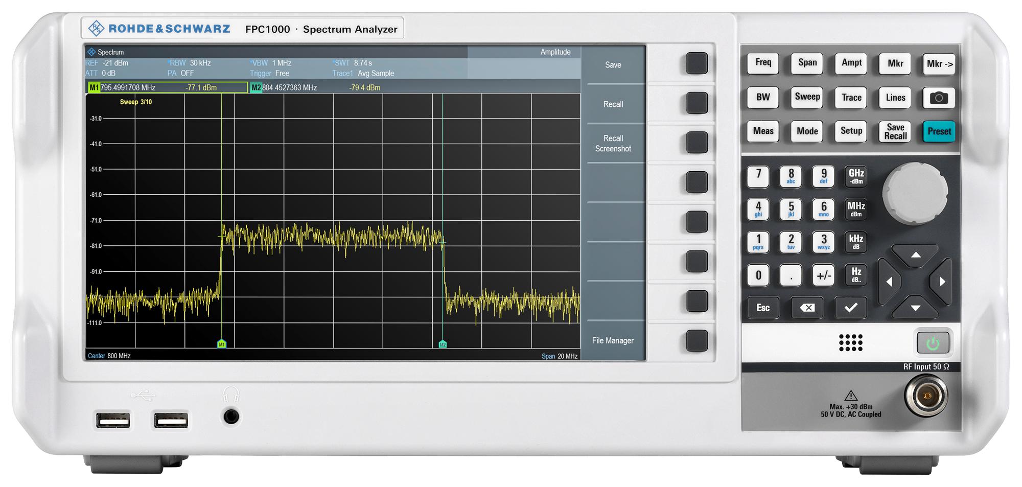 Rohde & Schwarz Fpc-Com1 Spectrum Analyzer, Bench, 5Khz-3Ghz