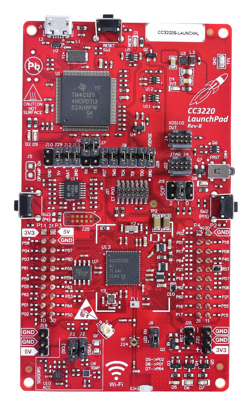 Texas Instruments Cc3220S-Launchxl Dev Board, Wireless Mcu Launchpad