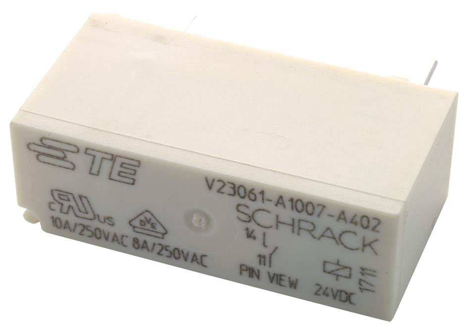 Schrack / Te Connectivity V23061A1005A502. Power Relay, 12Vdc, Spst-No, 8A, Tht