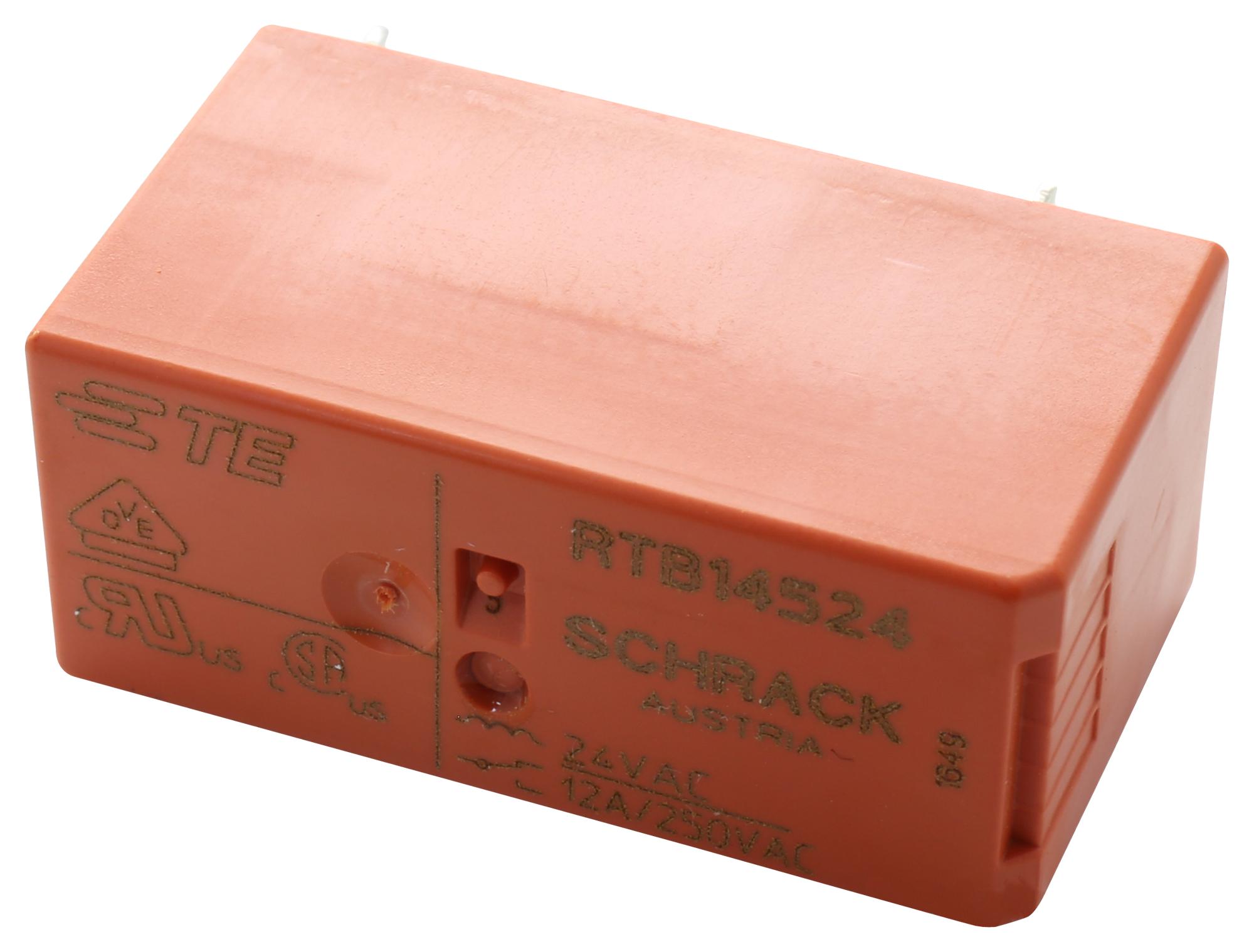 Schrack / Te Connectivity Rtb14524. Power Relay, Spdt, 12A, 250V, Th