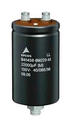 EPCOS B41458B7100M600 Capacitor, Alu Elec, 0.1F, 40Vdc, Screw