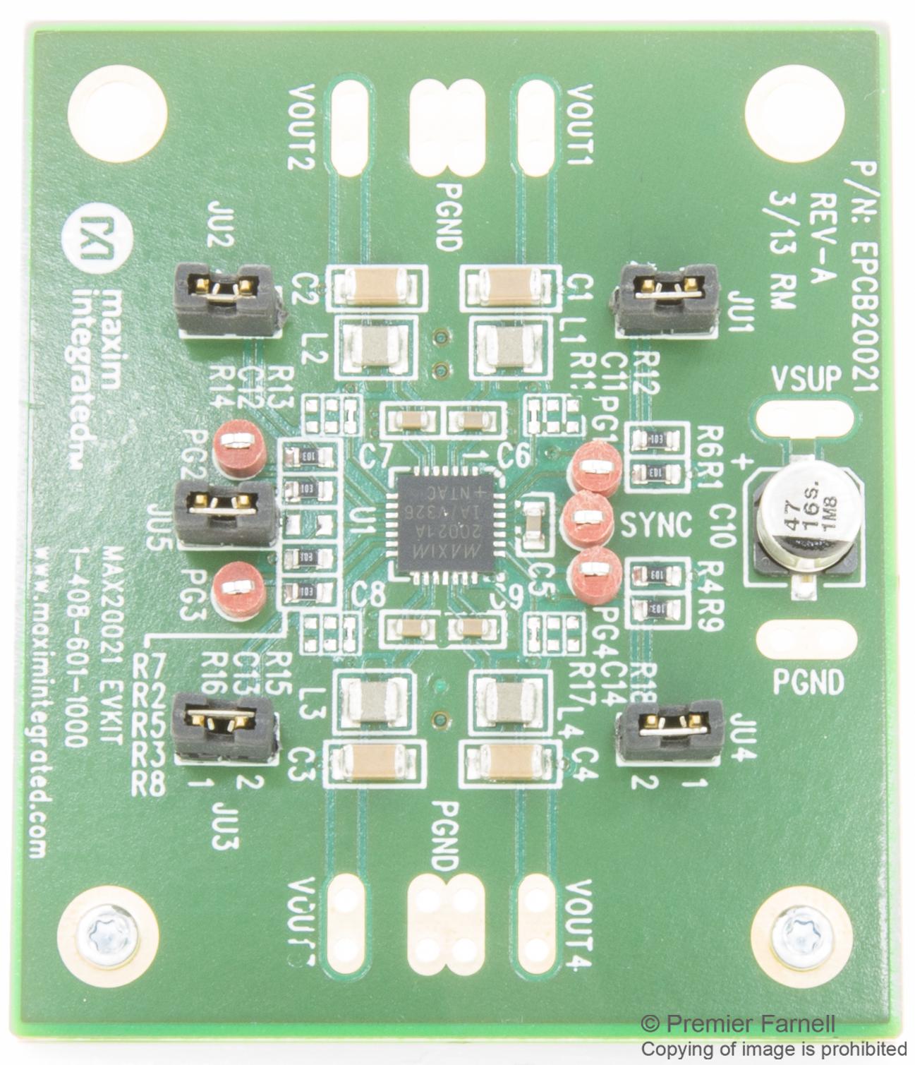 Analog Devices Max20021Evkit# Eval Board, Step Down Dc / Dc Converter