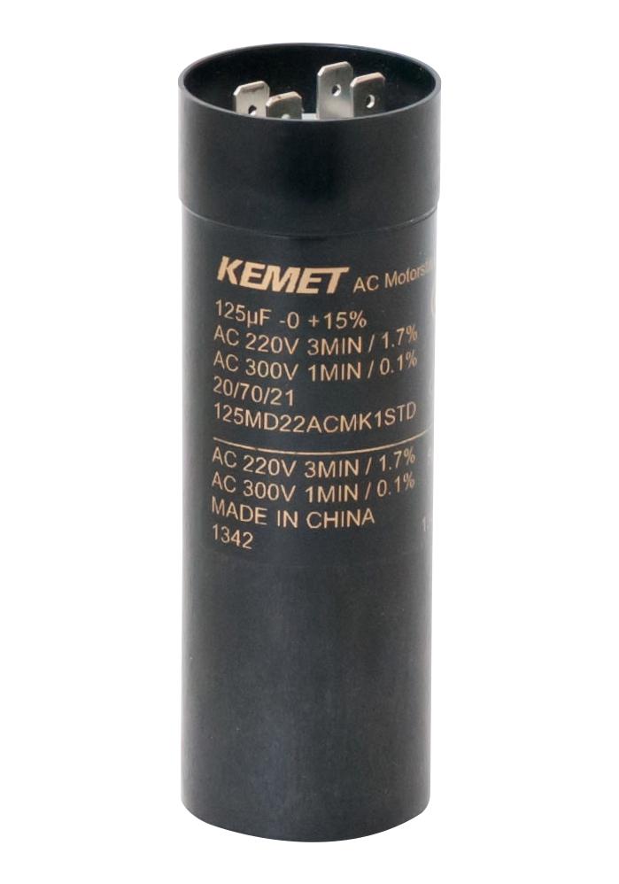 KEMET 100Ms26Acma1Std Capacitor, 100Îf, 260Vac, Alu Elec, Can