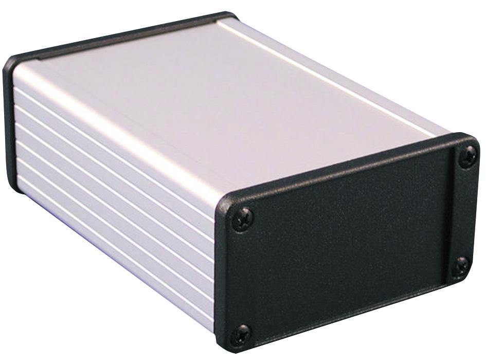 Hammond 1457K1201E Enclosure, Multipurpose, Alum, Blk/clear