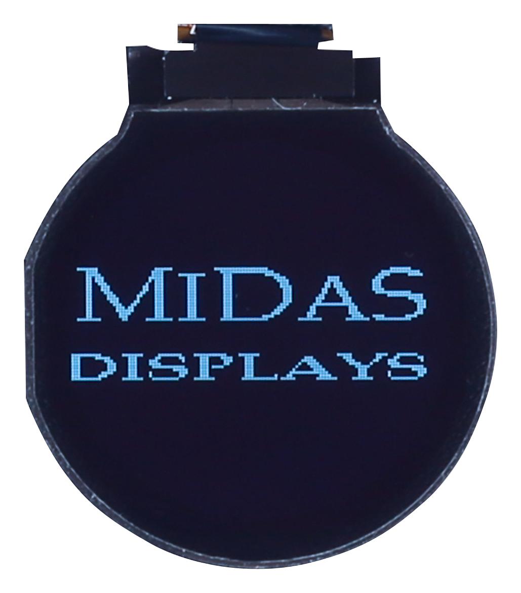 Midas Displays Mcot128128Rv-Bm Display, Oled, Tab, 128X128 Pixels