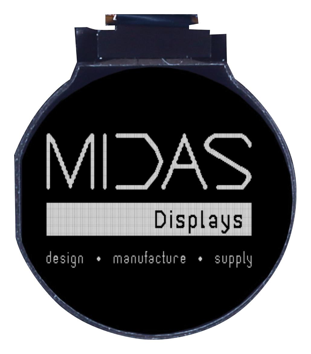 Midas Displays Mcot128128Rv-Wm Display, Oled, Tab, 128X128 Pixels