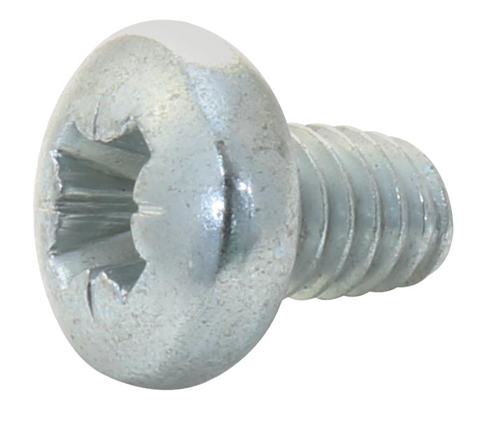 TR Fastenings M46Prstttz100- Pan Head Pozidriv Screw, Steel, M4,pk100