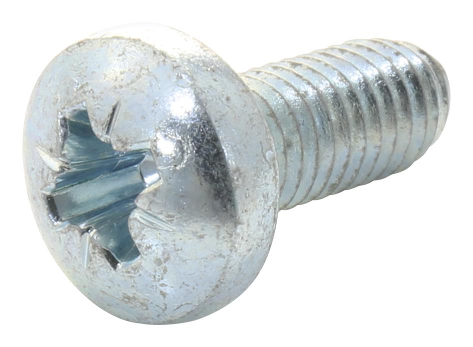 TR Fastenings M48Prstttz100- Pan Head Pozidriv Screw, Steel, M4,pk100