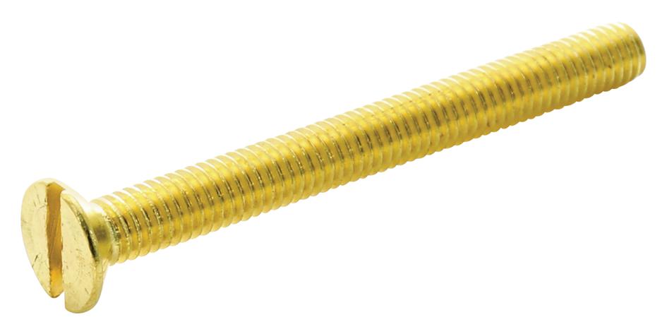 TR Fastenings M2.5/20/ksbrmc S100//- Flat/csk Head Slotted Screw, Steel, M2.5