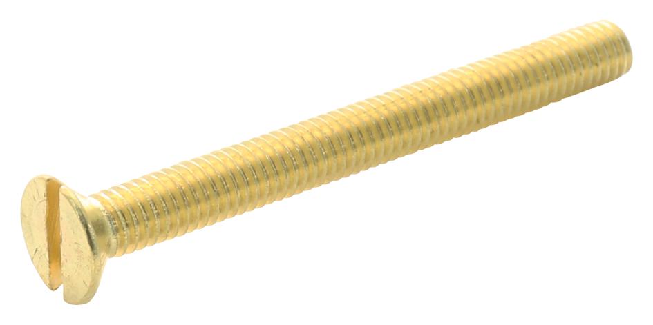 TR Fastenings M330Ksbrmcs100- Flat/csk Head Slotted Screw, Steel, M3