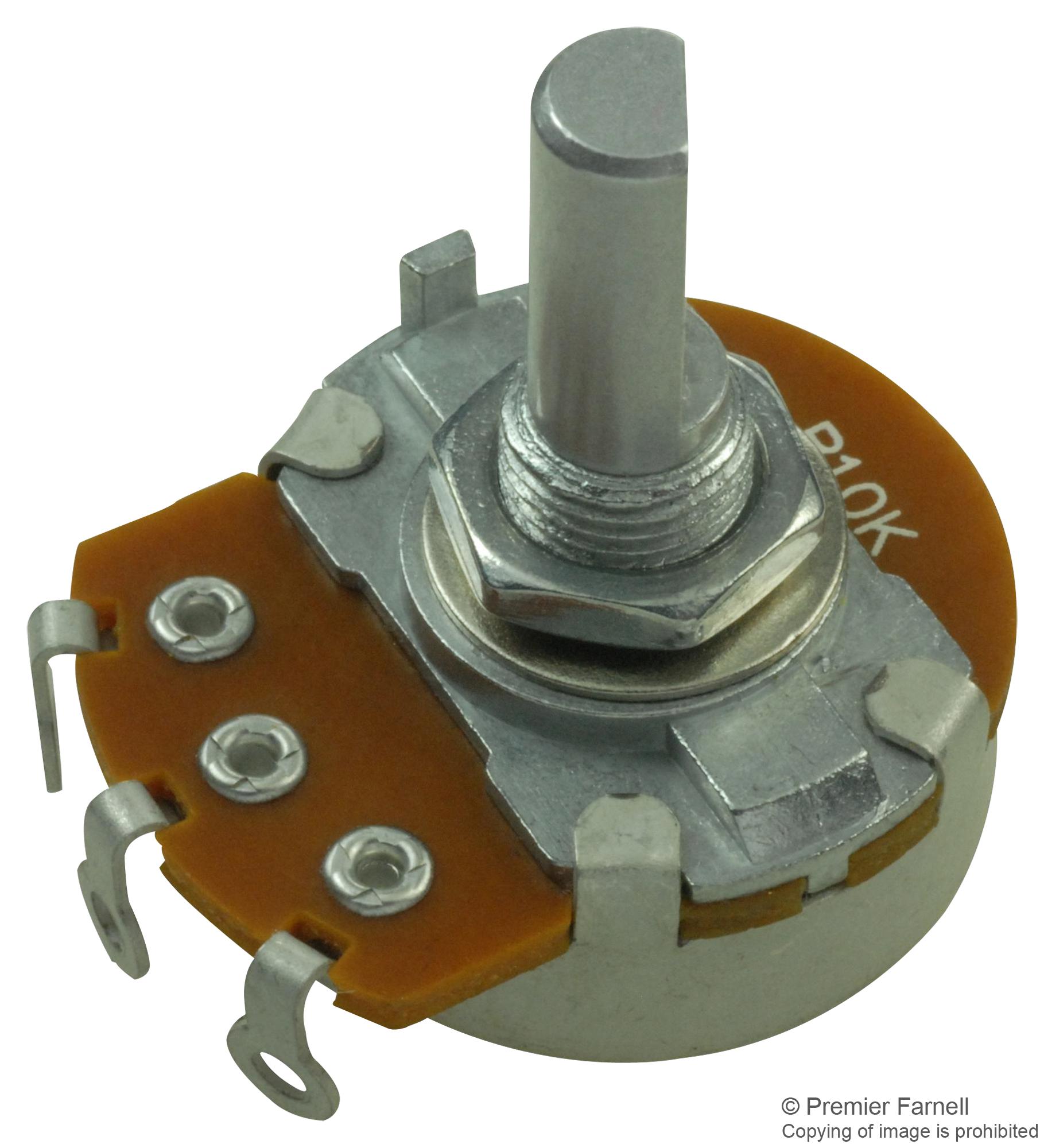 Tt Electronics/bi Technologies P231-Fc20Br10K Potentiometer, Rotary, 10K, 20mm, 20%