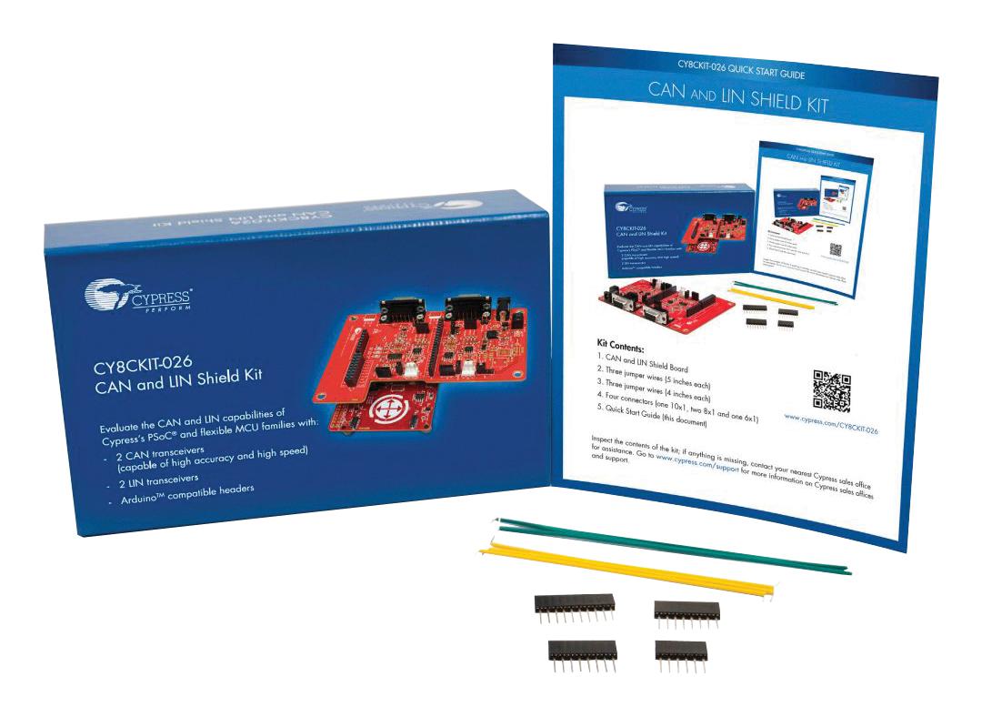 Infineon Cy8Ckit-026 Can And Lin Shield Kit, Psoc 4