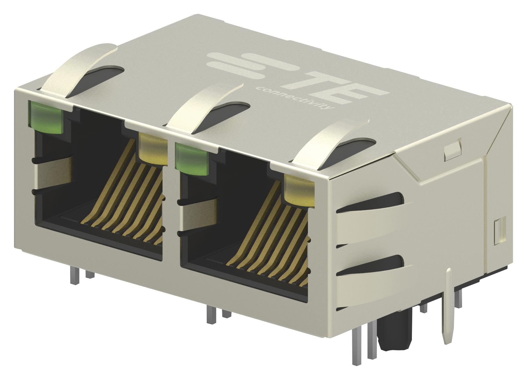 Te Connectivity 5-2301996-5 Rj45 Connector, Jack, 8P8C, 2Port, Th