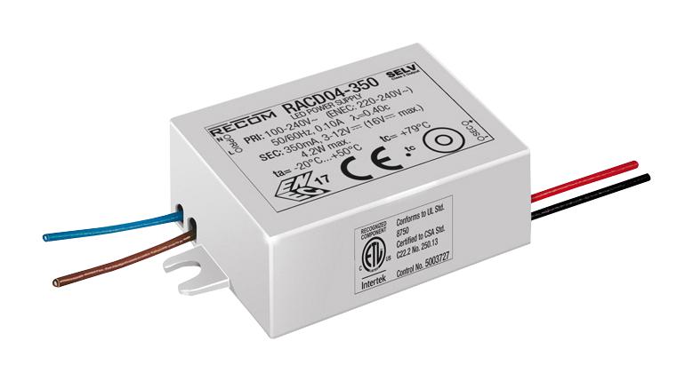 RECOM Power Racd04-700 Led Driver, Single O/p, Cc Mode, 4W