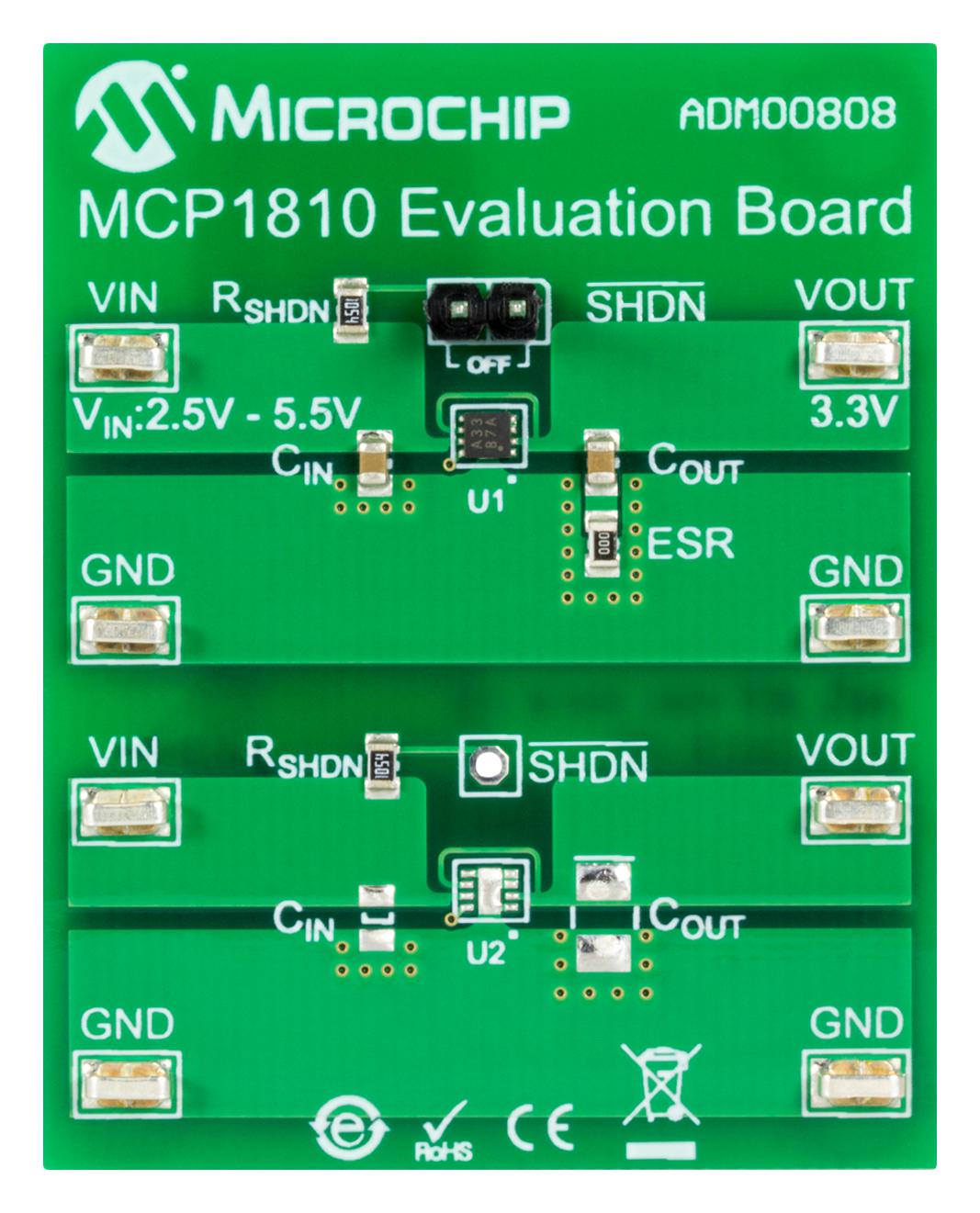 Microchip Technology Technology Adm00808 Eval Board, Low Dropout Linear Regulator