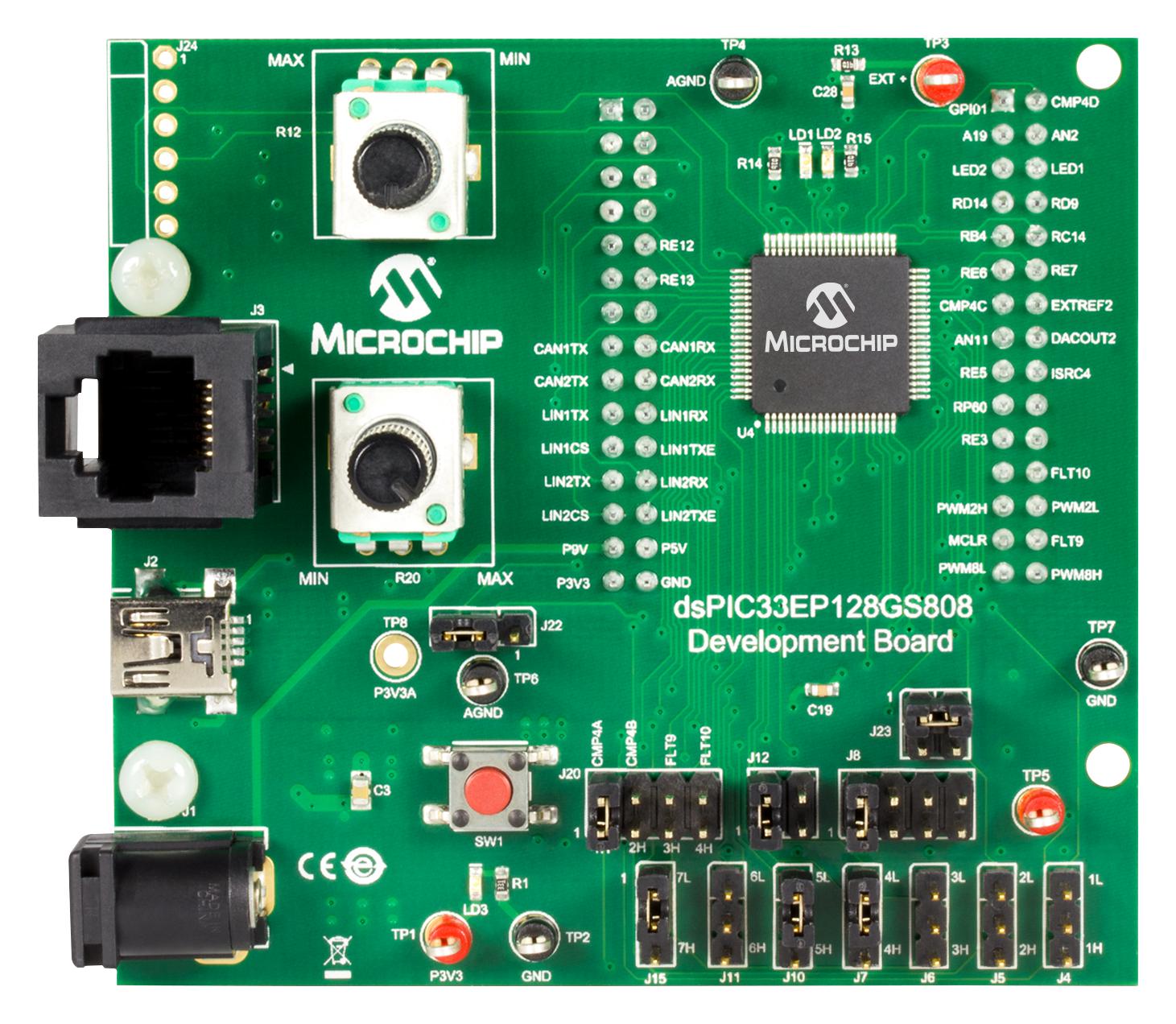 Microchip Technology Technology Dm330026 Dev Brd, Signal Ctrl, 16Bit, Dspic33 Mcu