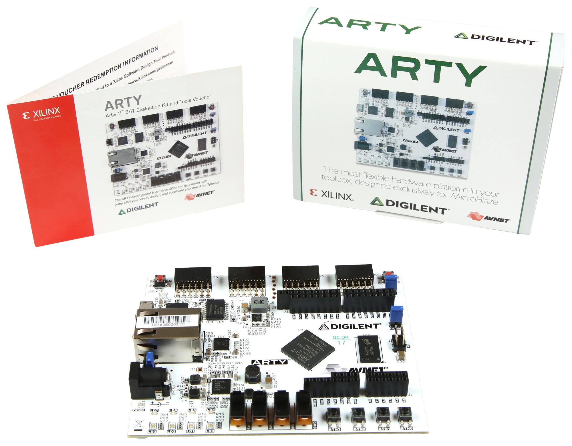 Avnet Aes-A7Mb-7A35T-G Eval Board, Arty Artix-7 Low-Cost Fpga