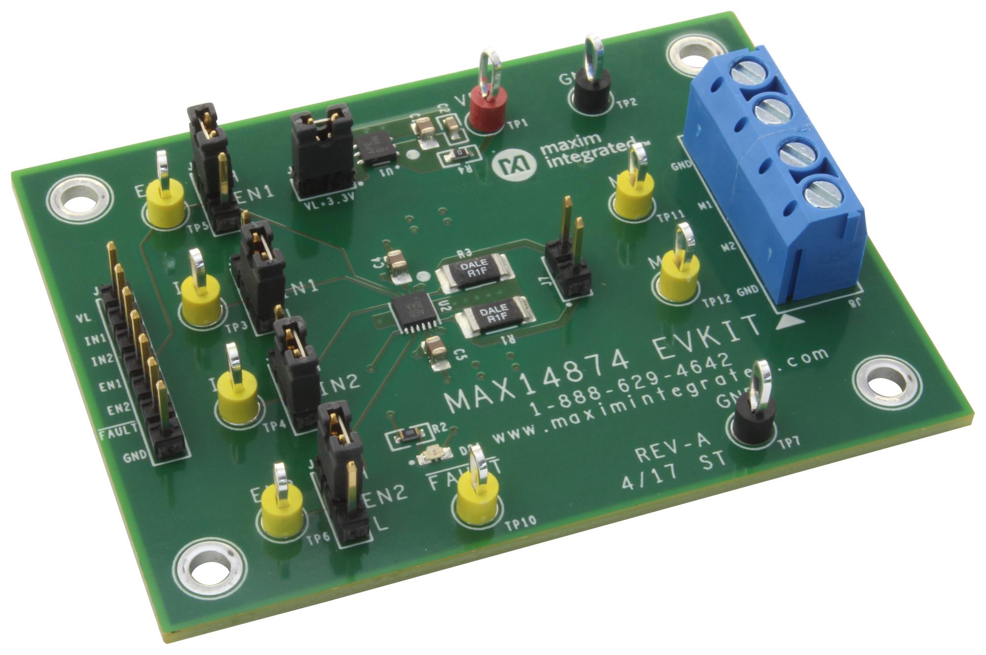 Analog Devices Max14874Evkit# Eval Board, Dc Brushed Motor/ Dual Relay