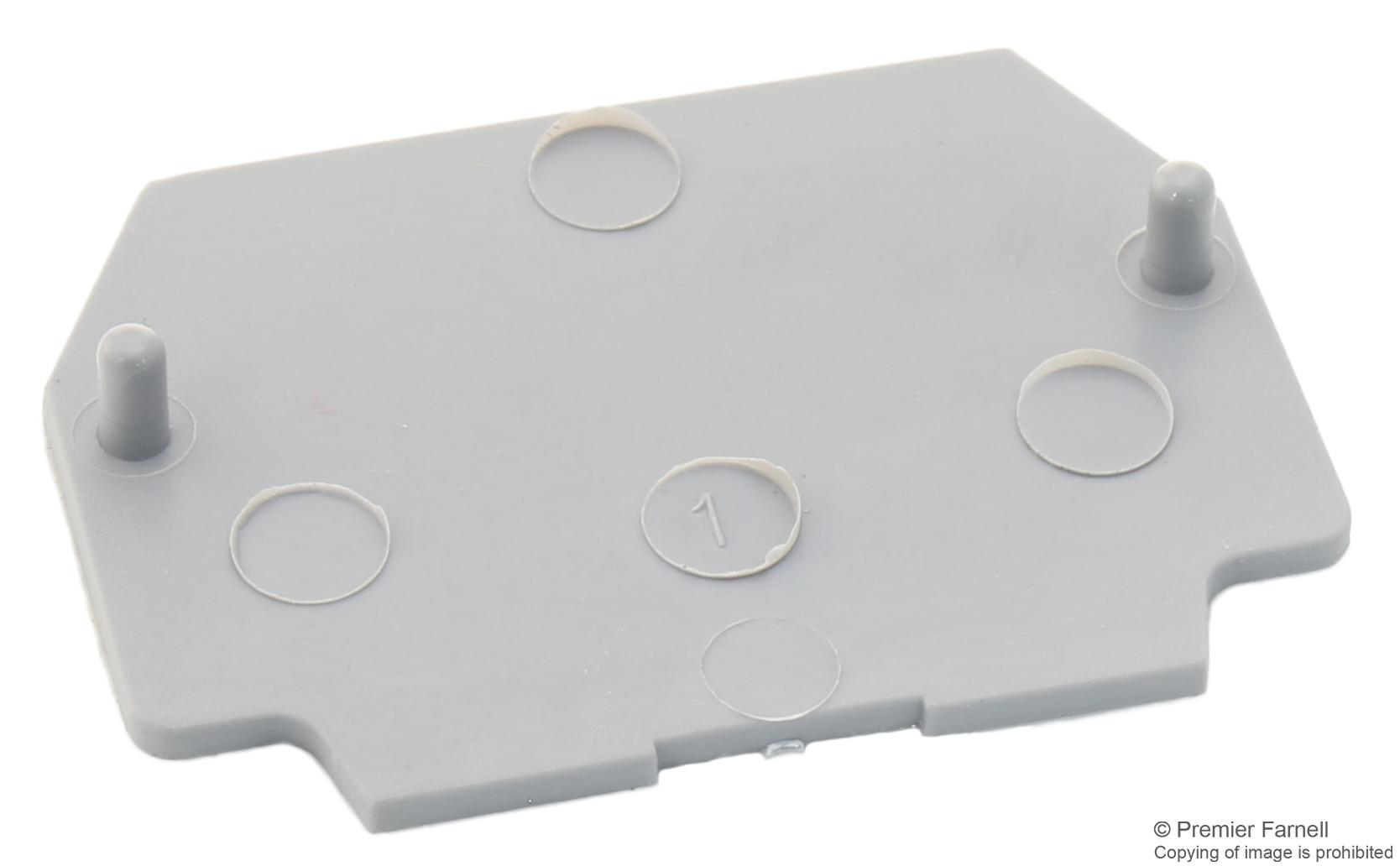 Entrelec TE Connectivity 1Sna117318R2300 End Plate, 1mm, Grey, Terminal Block