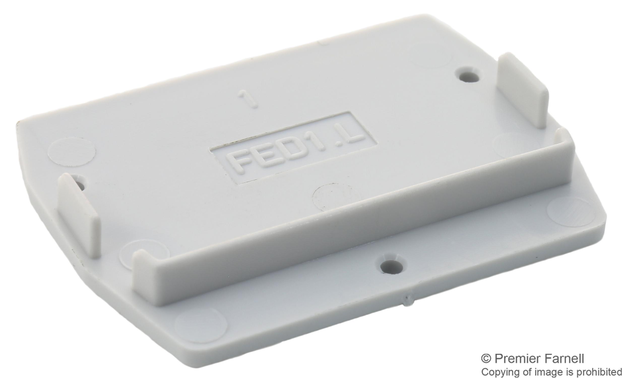 Entrelec TE Connectivity 1Sna291301R0200 End Plate, 1.5mm, Grey, Terminal Block