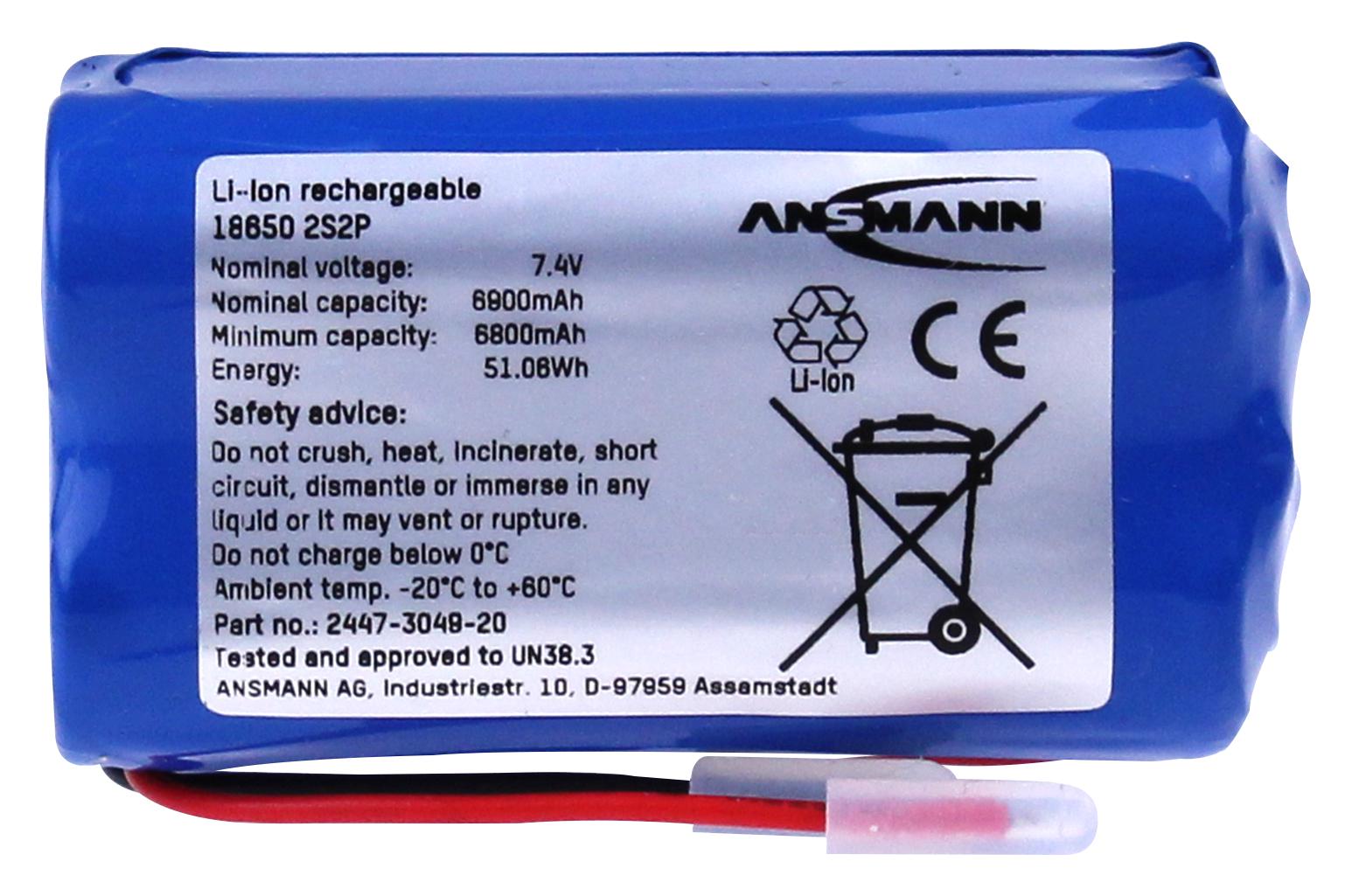 Ansmann 2447-3049-20 Battery,li-Ion,7Ah,7.27V