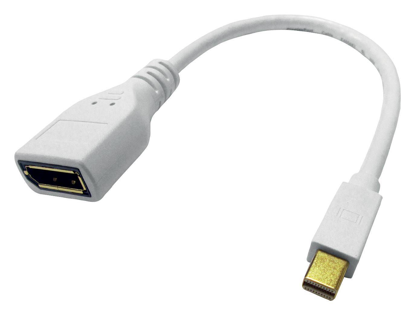 Roline 12.03.3163 Cable, Mini Dp-Hdmi, 150mm, White