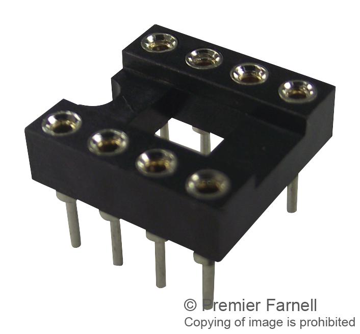 Amp Connectors / Te Connectivity 808-Ag11D-Esl-Lf Socket Ic, Dil, 8Way, Pk60