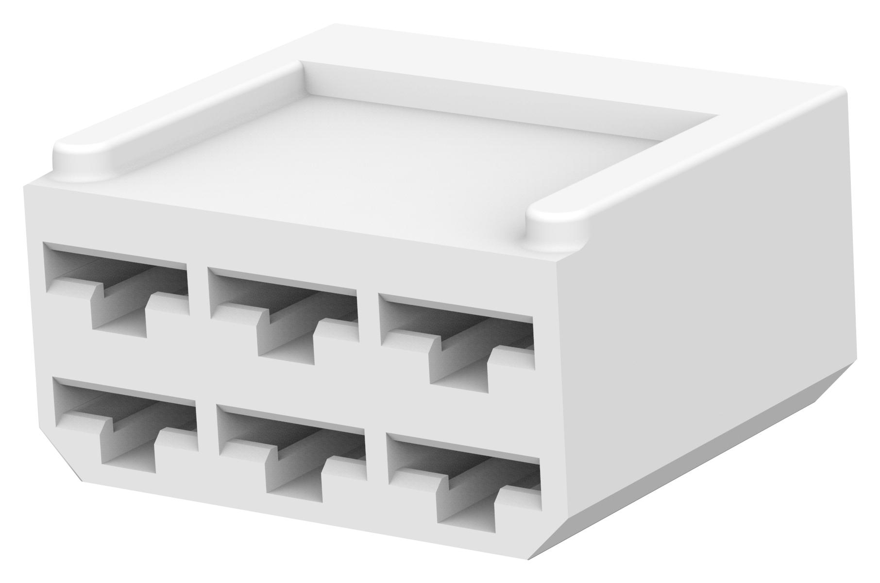 Te Connectivity 880297-1 Rcpt Housing, 6Pos, Nylon 6/6, Natural