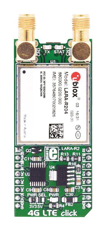 MikroElektronika Mikroe-2535 4G Lte-Na Click, Easyboard Dev Platform