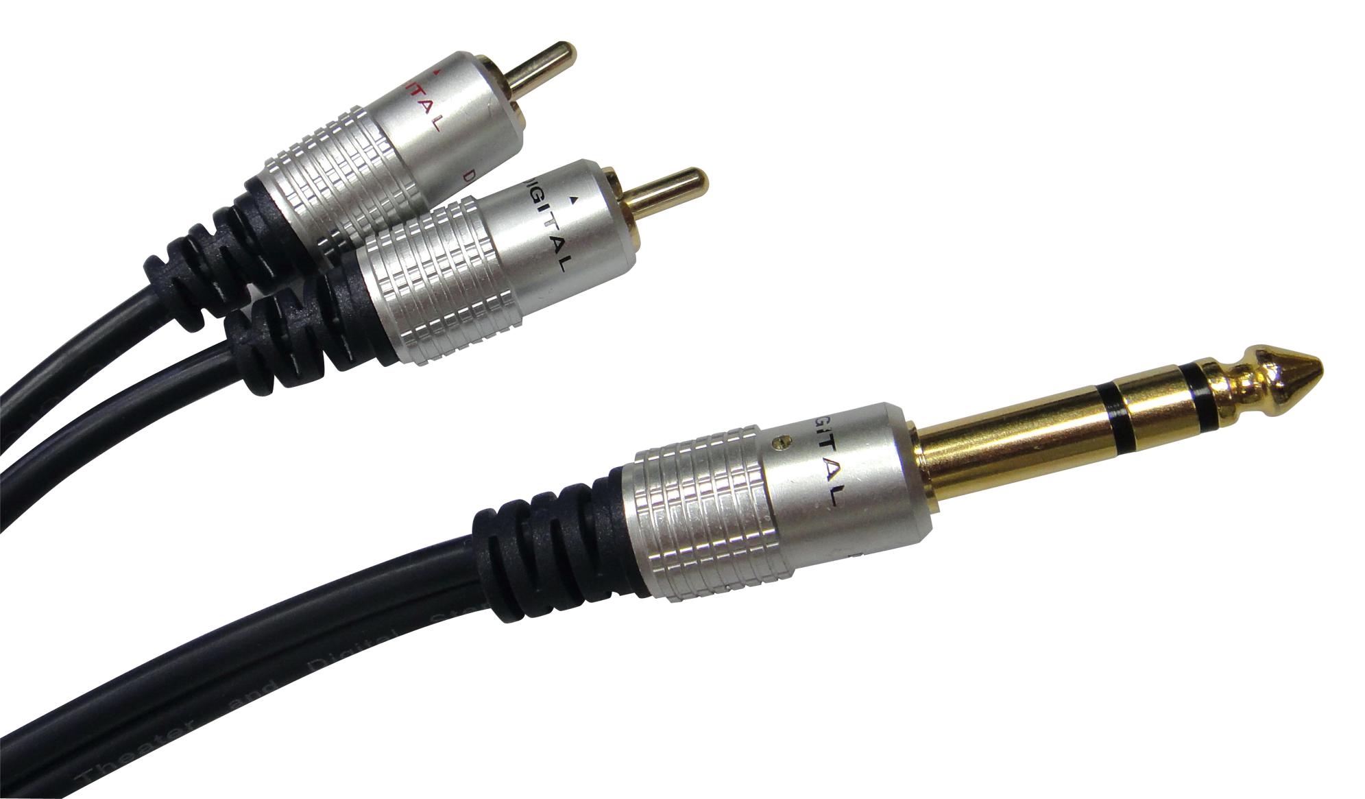 Multicomp Pro Ps000049 Adapter, Stereo 6.35mm Plug-2Xrca Plug