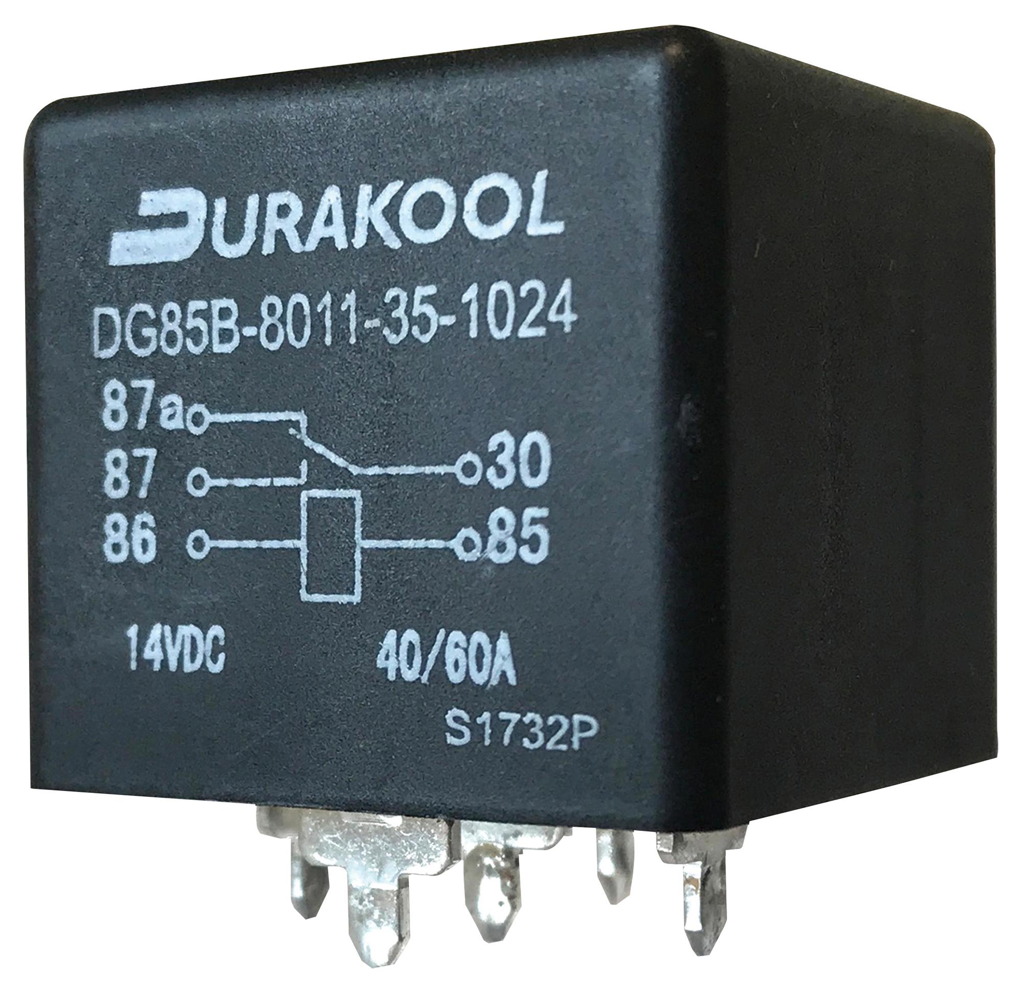 Durakool Dg85B-8011-76-1024 Automotive Relay, Spdt, 24Vdc, 60A