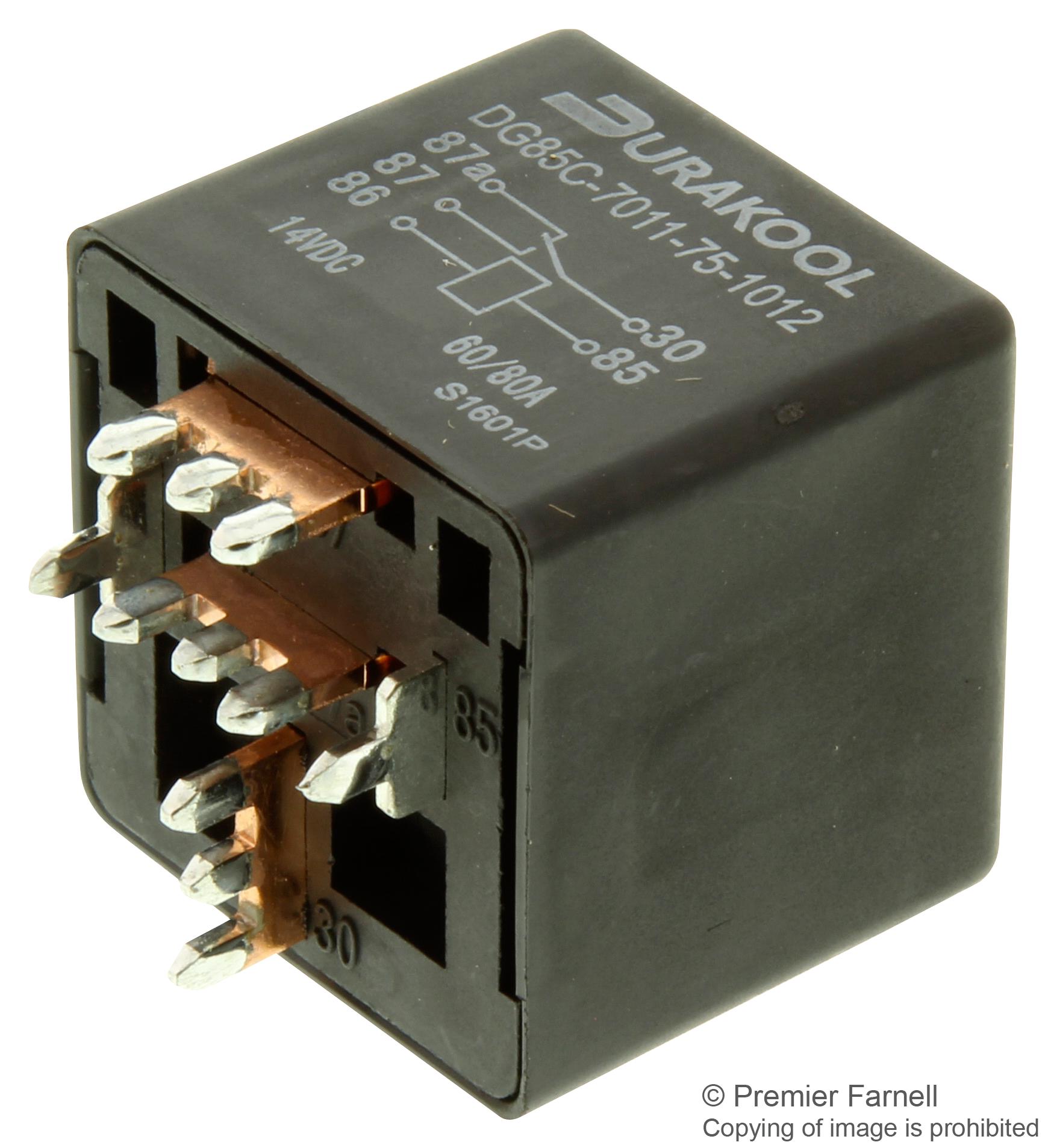 Durakool Dg85C-7011-75-1012 Relay, Spdt, 12Vdc, 80A, Pcb