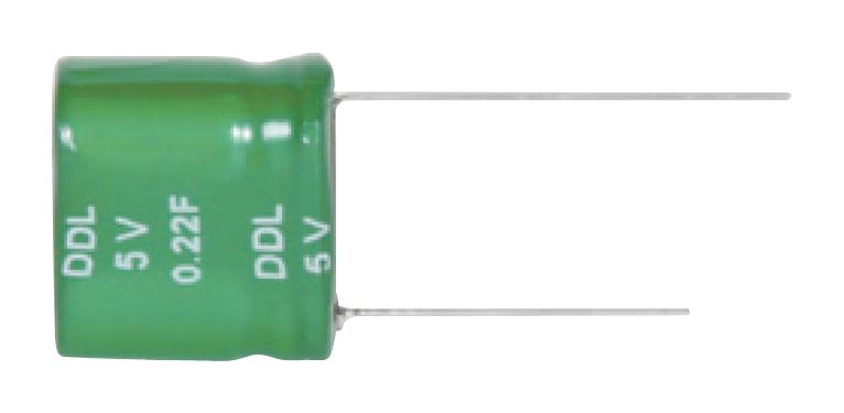 Samxon Ddl224S05F1Errdapz Capacitor, 0.22F, 5.5V, Double Layer, Radial