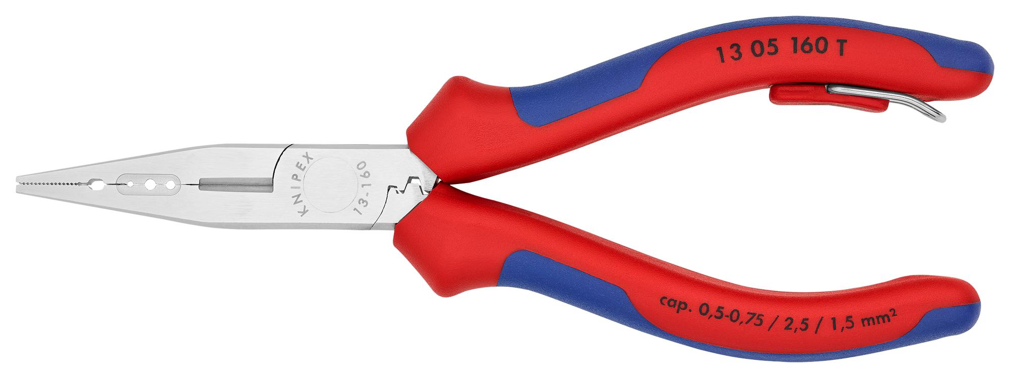 Knipex 13 05 160 T Electrician Plier, 160mm, 0.5-2.5mm2