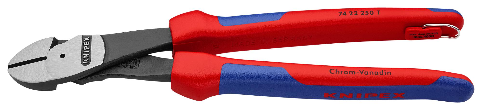 Knipex 74 22 250 T Wire Cutter, Diagonal, 4.6mm, 250mm