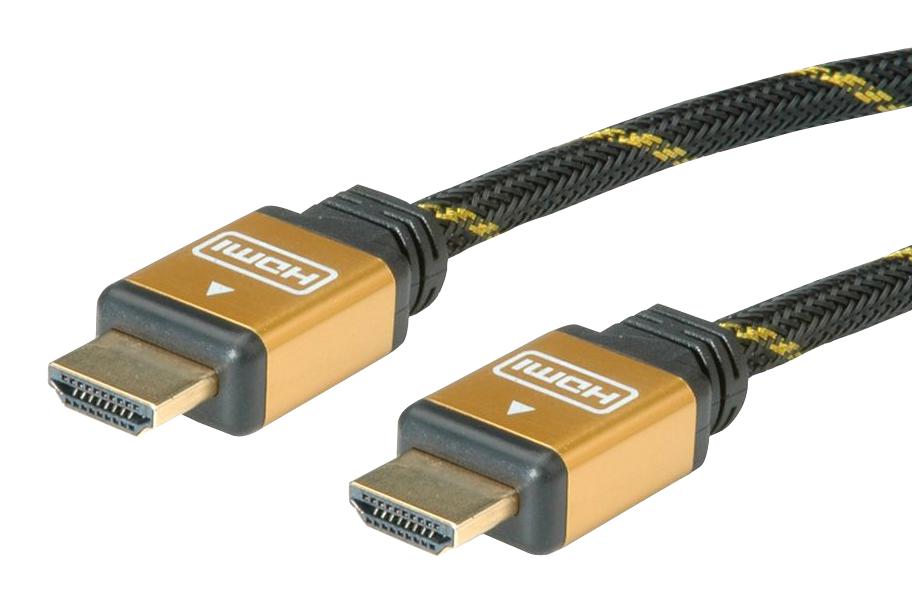 Roline 11.04.5506 Audio Cable, Hdmi A Plug, 10M, Blk/yel