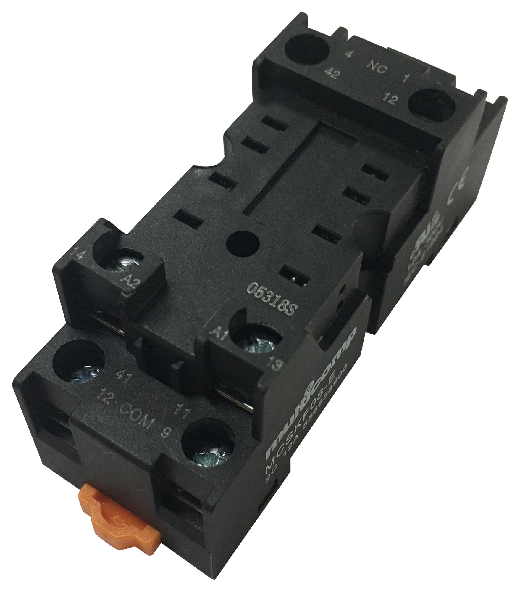 Multicomp Mcskf08-E Relay Socket, 300V, 12A, Din Rail