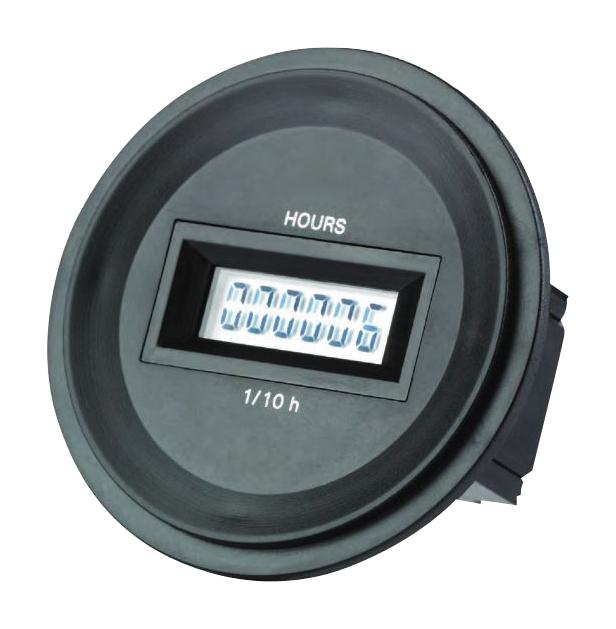 Gic Zj1Fba Digital Hour Meter, 12-48V, Round Bezel