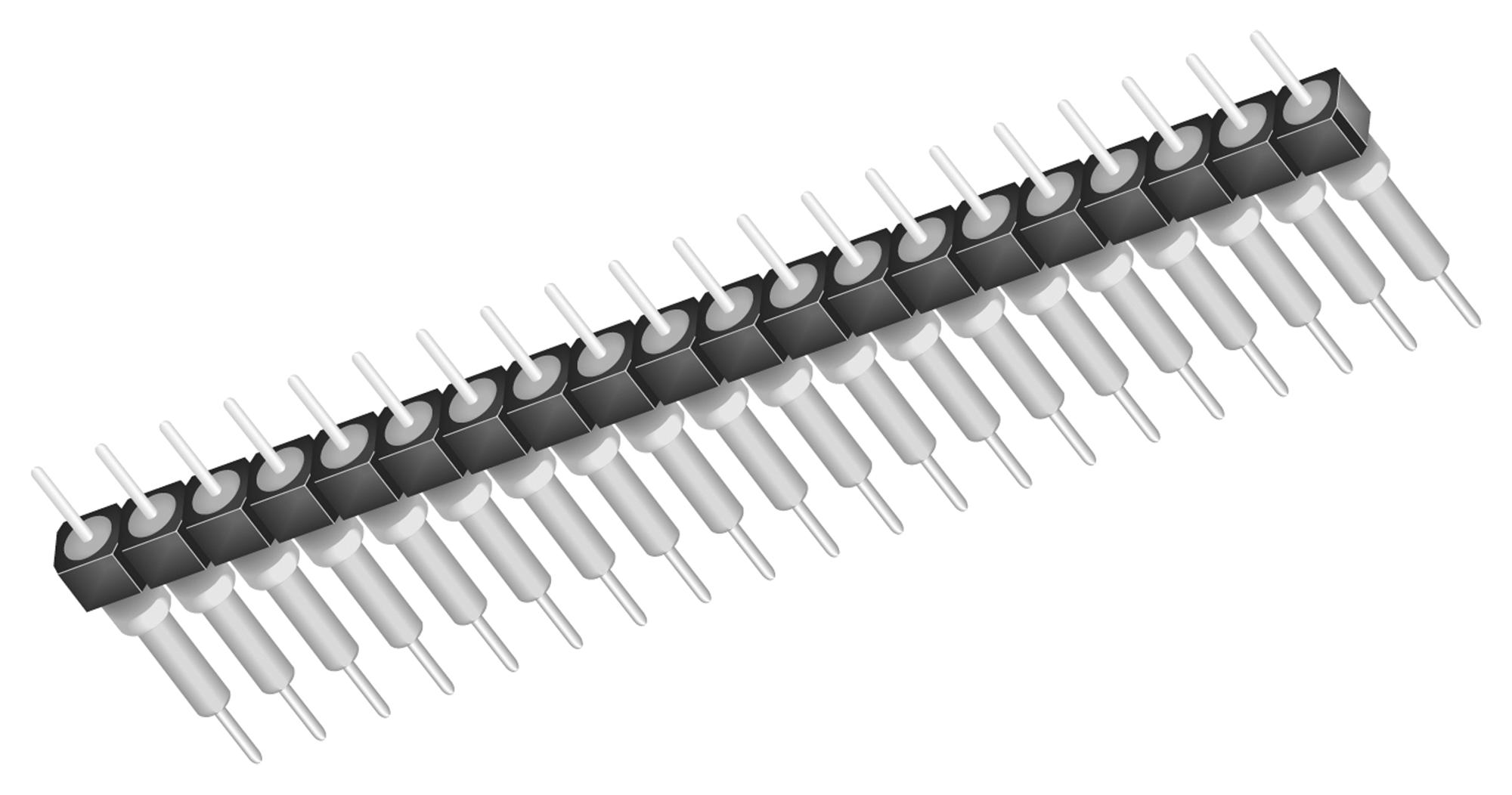 Samtec Bbs-116-G-A Connector, Header, 16Pos, 1Row, 2.54mm