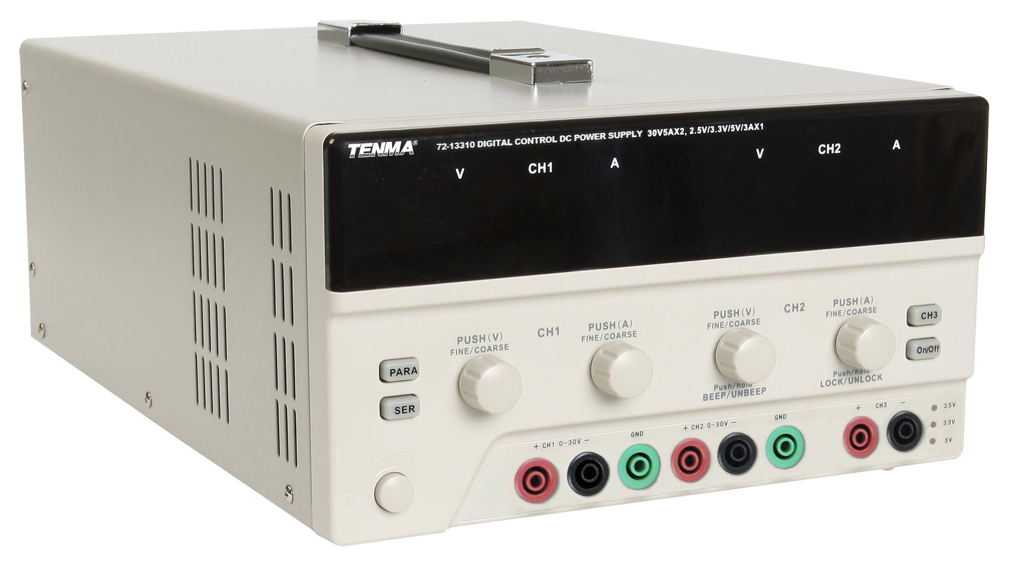 72-13300 TENMA, Bench Power Supply, Encode Control, DC, Adjustable, Fixed, 3 Output, 0 V, 30 V, 0 A, 3 A | Farnell® UK 72-13300 TENMA, Bench Power Supply, Encode Control, DC, Adjustable, Fixed, 3 Output, 0 V, 30 V, 0 A, 3 A | Farnell® UK